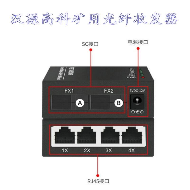 北京級聯(lián)光纖收發(fā)器2光2電2光3電2光4電礦用本安型光纖收發(fā)器漢源高科
