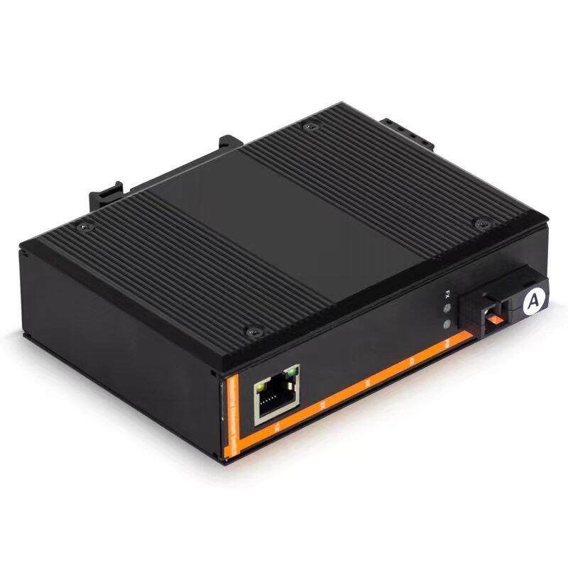 新疆百兆1光1電工業(yè)級導(dǎo)軌式單口工業(yè)級光纖收發(fā)器漢源高科