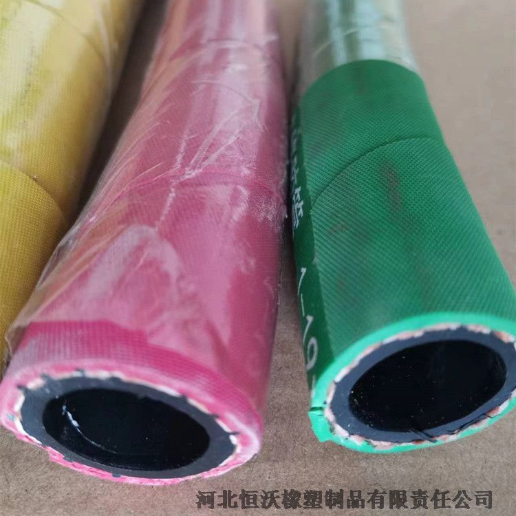 25mm黃色編線膠管 布面EPDM耐溫膠管 滌綸線編織膠管 河北恒沃橡塑