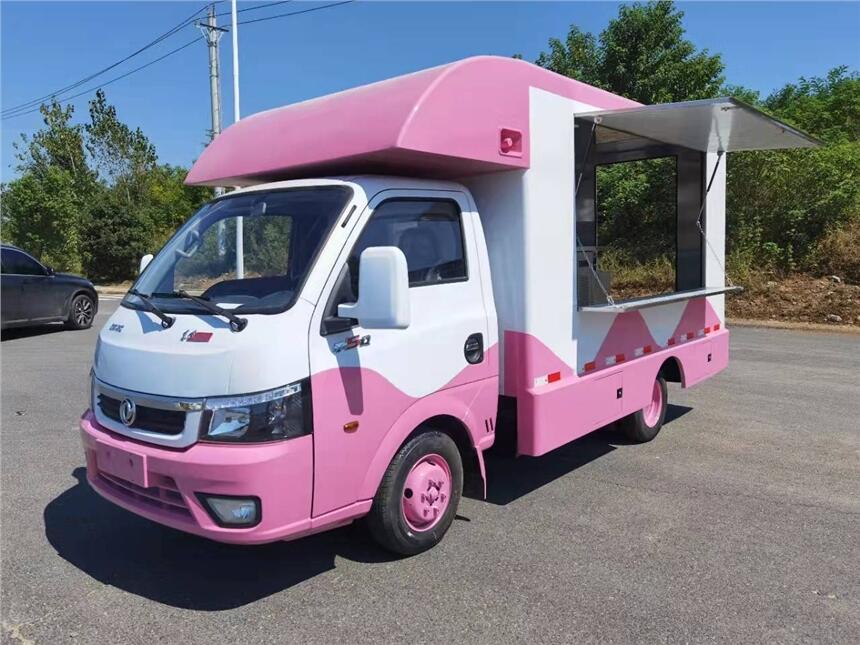 山西運(yùn)城雙排多功能美食小吃車圖片素材下載