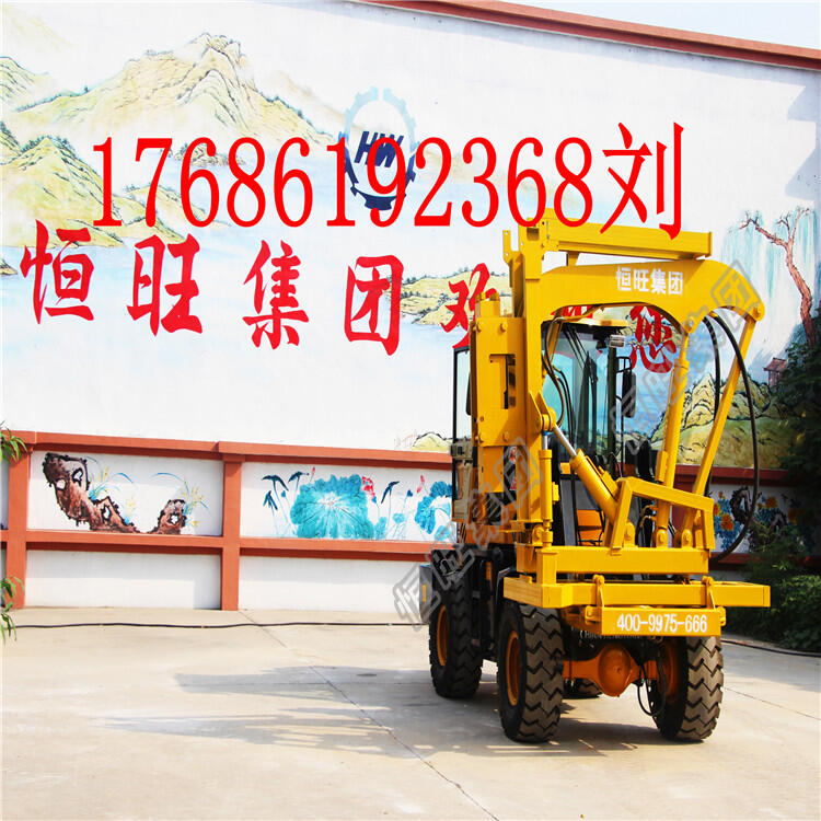 20裝載式護欄打樁機 公路護欄打拔鉆一體機 多功能打樁機