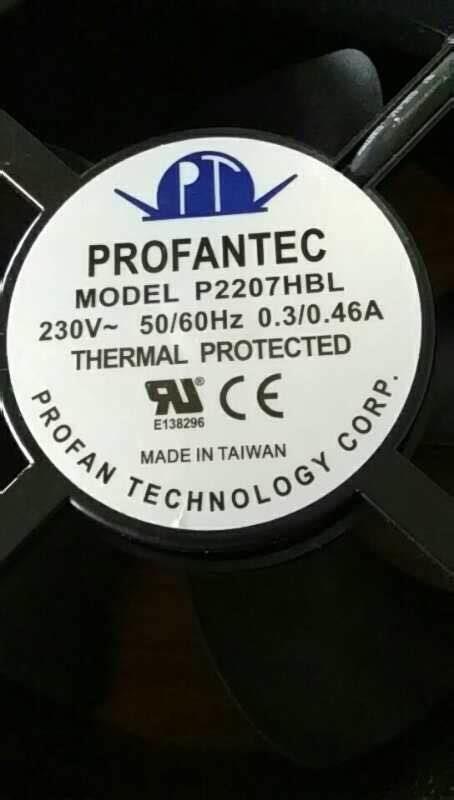 臺灣為弘軸流風機P2207HBL，P2207HBL