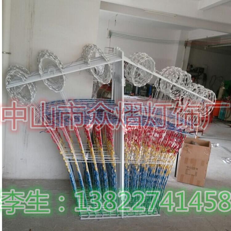 廠家LED路燈桿造型燈 金色向陽燈桿造型裝飾動感圖案