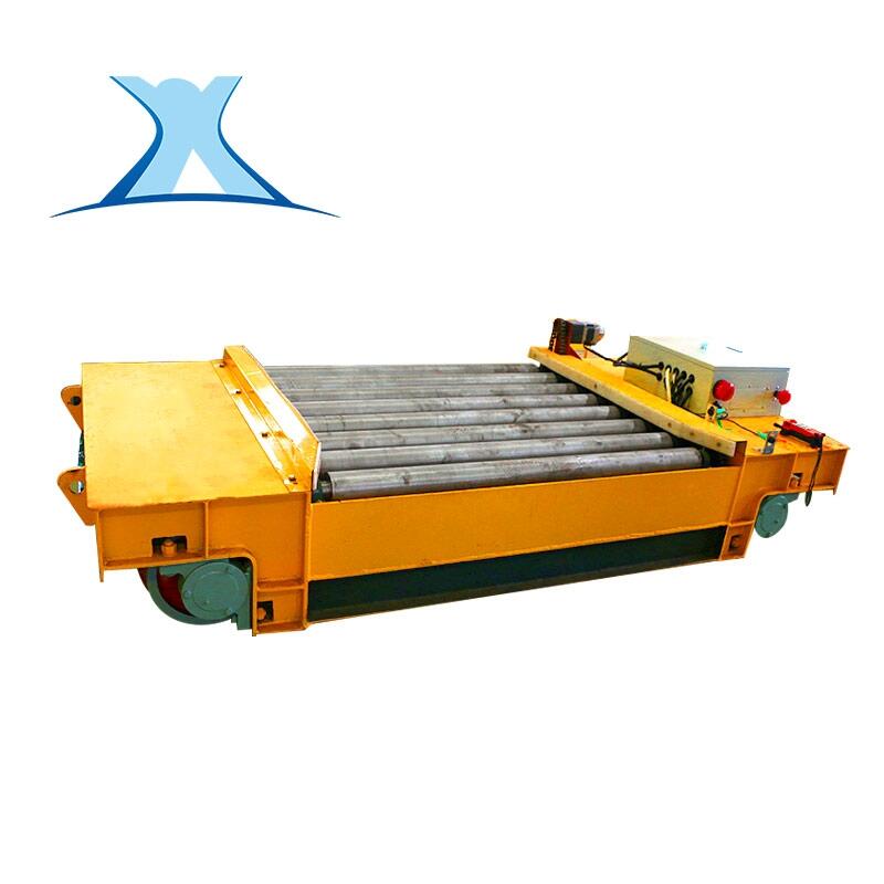 重型大噸位工廠臺(tái)車電動(dòng)搬運(yùn)軌道平板車KPDZ-50T低壓軌道供電