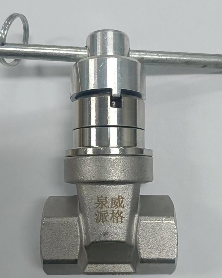 絲扣鎖閉不銹鋼閘閥 泉威派格 不銹鋼表前閘閥 帶鎖自來(lái)水防盜閥門