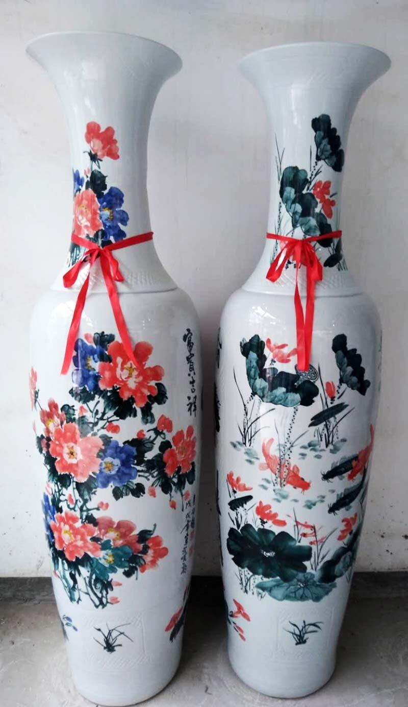 景德鎮(zhèn)瓷器落地大花瓶集團(tuán)大樓竣工禮品