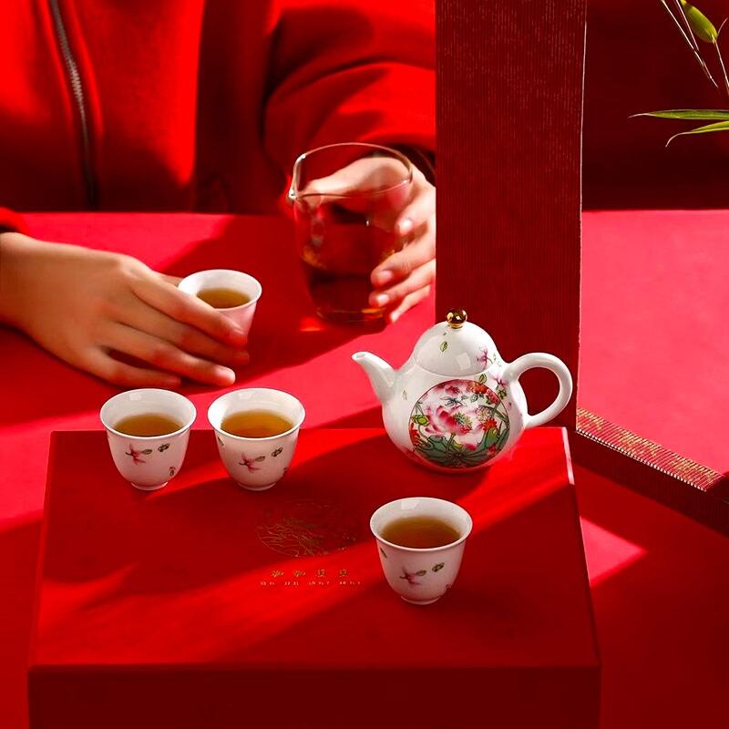 文創(chuàng)陶瓷茶具禮品 新年伴手禮商務(wù)茶具套裝答謝客戶