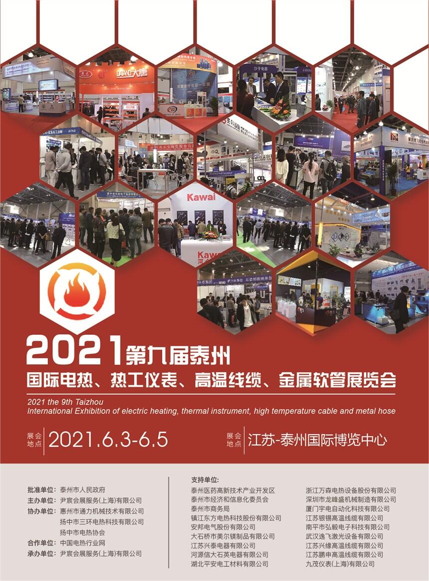 2021第九屆泰州國際電熱，熱工儀表，高溫線纜，金屬軟管展覽會