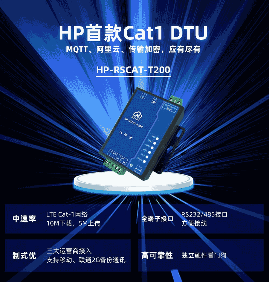 華普物聯(lián)Cat-1 DTU  HP-RSCAT-T200