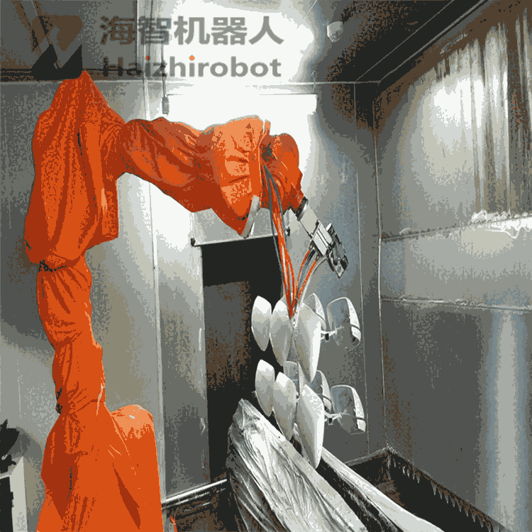 廣東海智噴涂機(jī)器人配套旋轉(zhuǎn)臺 9軸噴漆機(jī)械手
