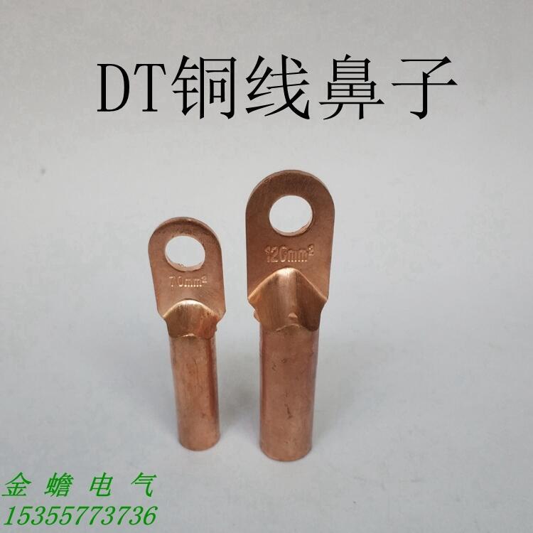 銅鼻子 DT-185mm2接線端子 紫銅鍍錫堵油銅接頭 DT銅管鼻