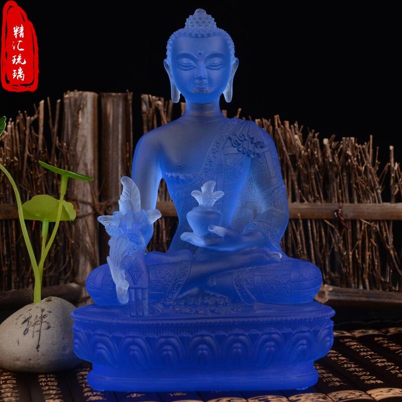 琉璃藥師佛廠家定做，古法脫臘琉璃佛像生產(chǎn)基地
