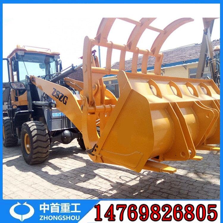 抓草用鏟車 抓草用抓子車 裝載機(jī)改裝抓子廠家 中首重工