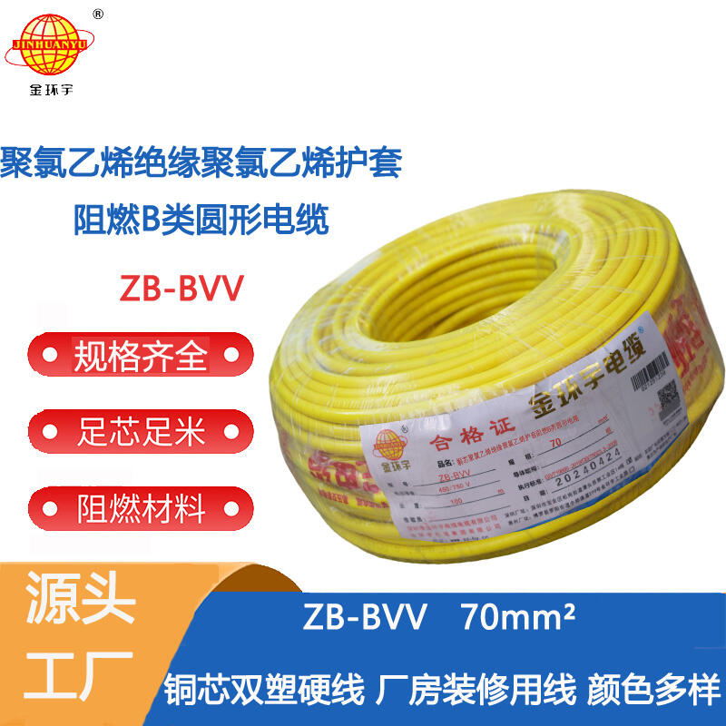 金環(huán)宇電線(xiàn) 深圳bvv電線(xiàn) 阻燃電線(xiàn)ZB-BVV 70平方