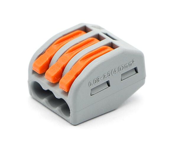 代替wago萬可222-413位3孔建筑布線電源電箱LED燈具配件接插件電線連接器端子