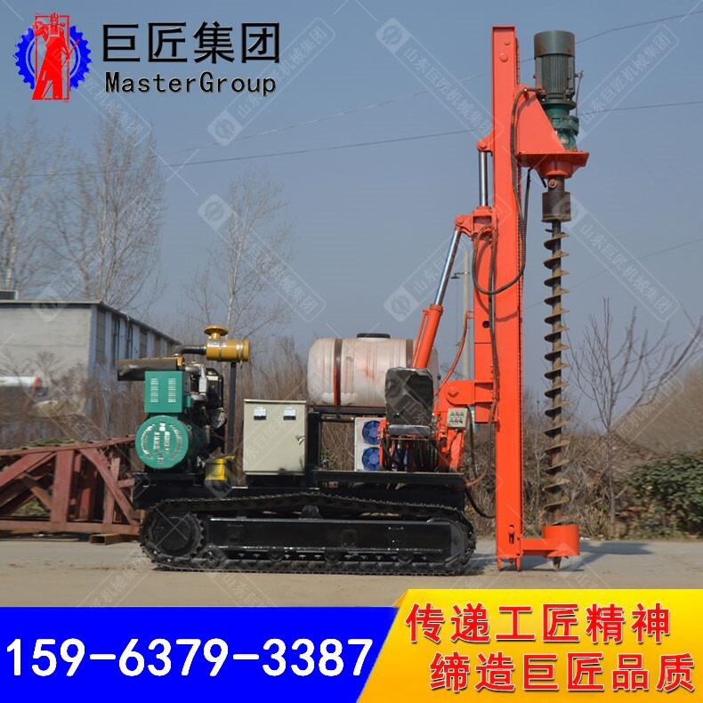 履帶式打樁機(jī)長(zhǎng)螺旋款光伏引孔機(jī) 地螺絲地打樁機(jī)