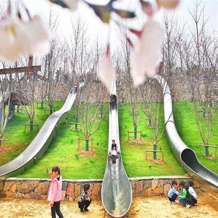 戶外無動力樂園 非標定制研學(xué)游樂項目 兒童組合滑梯攀爬網(wǎng)