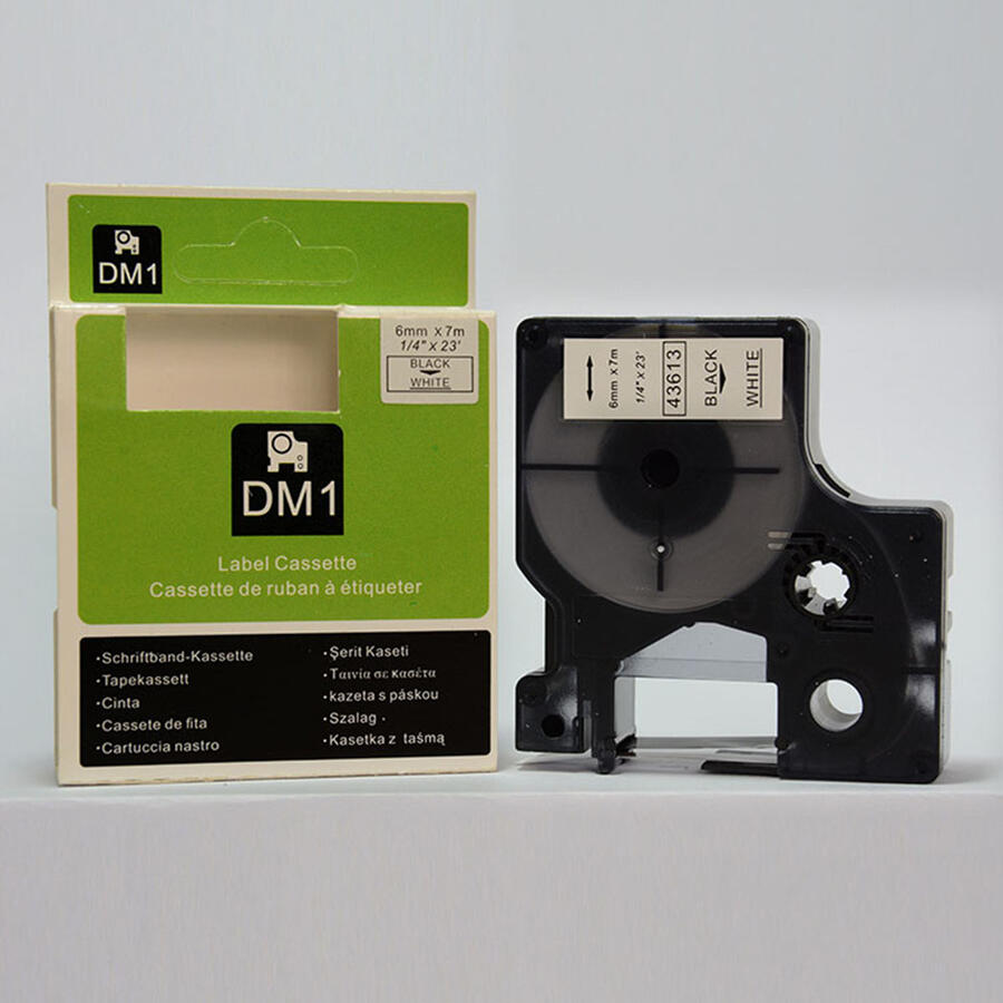 DYMO標(biāo)簽機專用D1色帶白底黑字43613