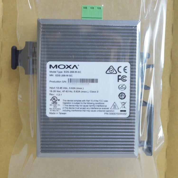 MOXA進(jìn)口EDS-208-M-SC摩莎1光7電多模百兆交換機(jī)