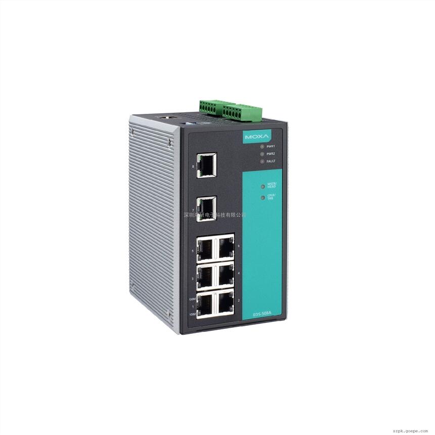 MOXA摩莎EDS-508A-SS-SC-80交換機(jī)2光6電