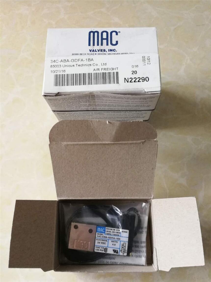 美國MAC電磁閥34C-ABA-GDFA-1BA特價