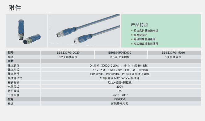 宜科電源線纜E16A06003M030