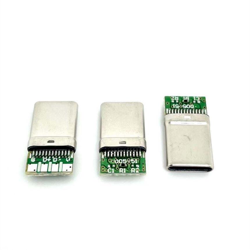 TYPE-C-24P帶板公頭 4P焊盤(pán)單充電數(shù)據(jù)