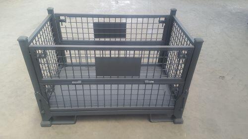工業(yè)零件工具箱防銹鐵框箱金屬瓦楞板堆垛周轉(zhuǎn)箱物料物流重型料箱