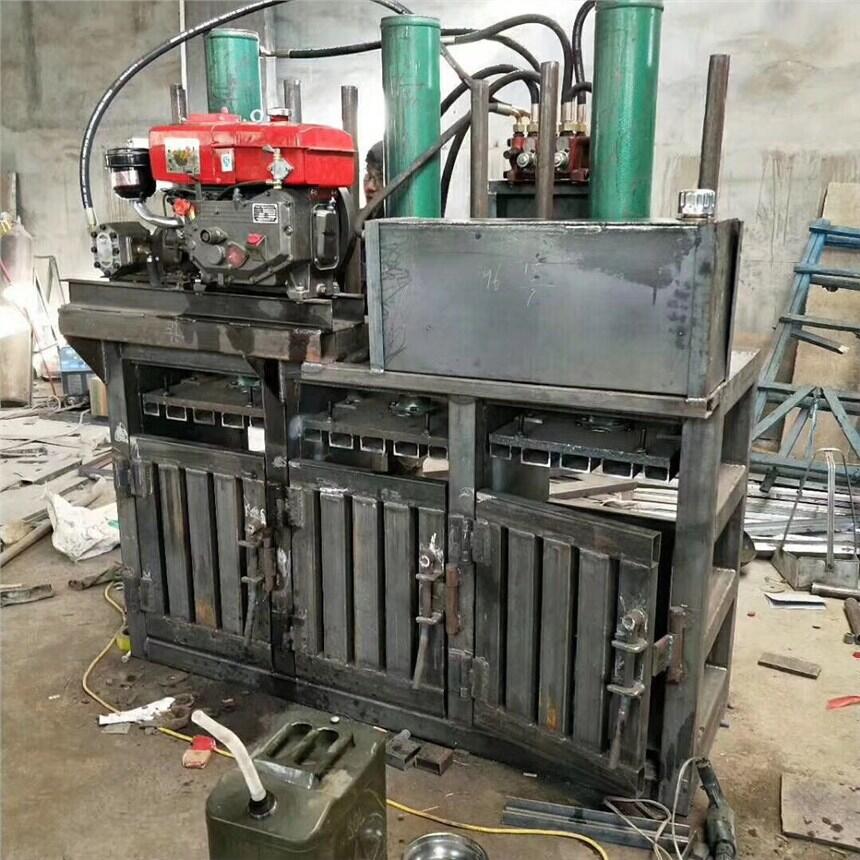 廢棉花海綿液壓打捆機 廢鐵桶邊角料液壓壓扁機