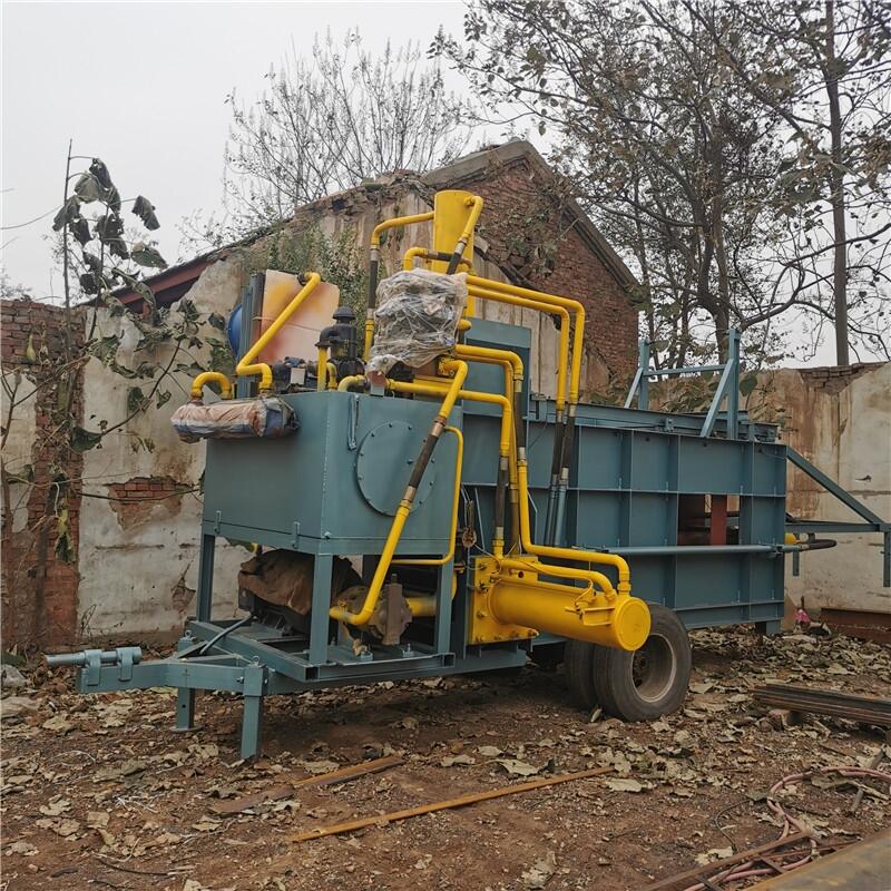 玉米秸稈稻草方捆壓塊機 臥式方塊套袋打包機