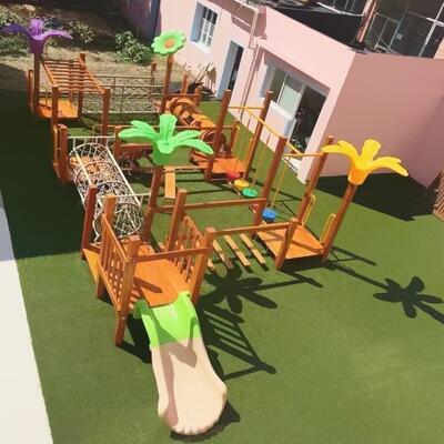實(shí)木攀爬架 木質(zhì)海盜船滑滑梯 小博士幼兒園實(shí)木滑梯