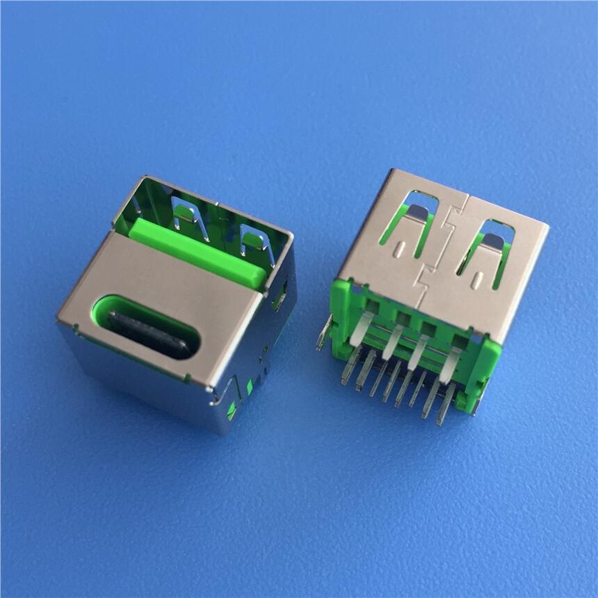 車充USB+TYPEC 二合一雙連插座 14P+4P C型+A型 車充USB