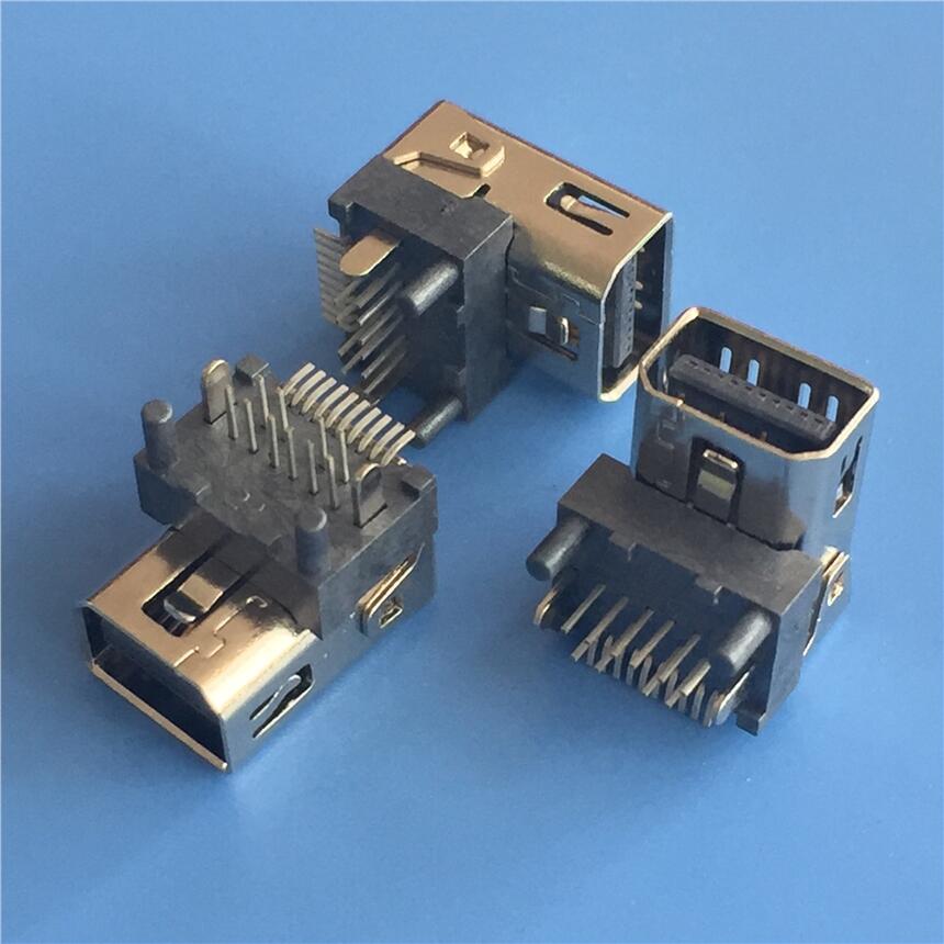 MINI DP20PIN母座 板上20P前插后貼DIP+SMT  有定位柱加高型
