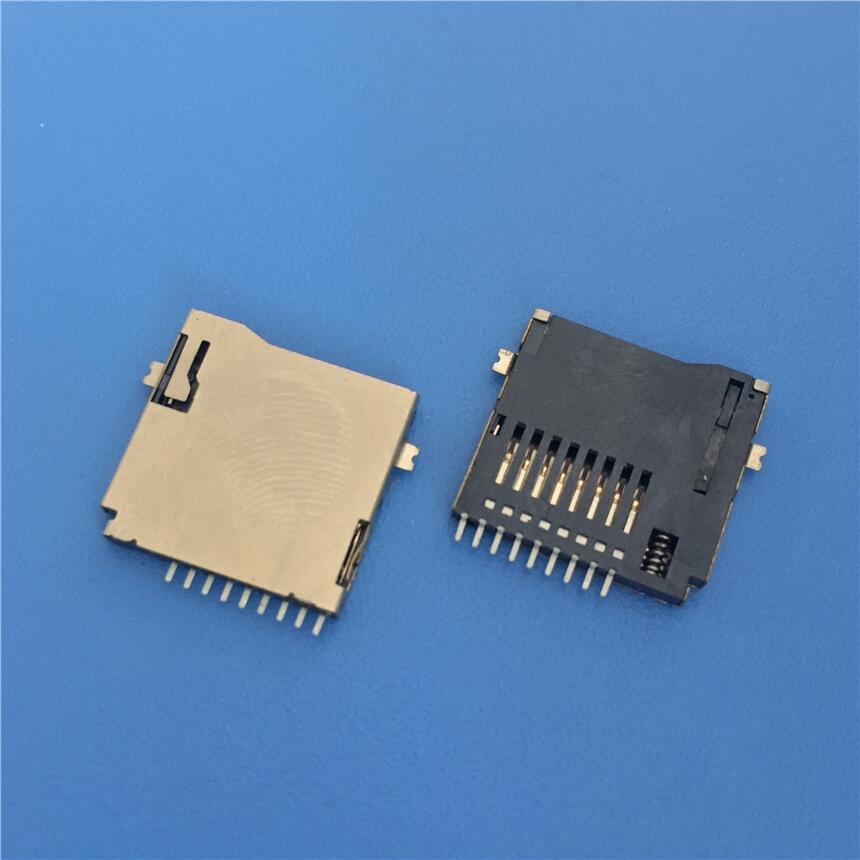 PUSH 讀卡 MICRO SD卡座 記憶卡SD 9P 外焊自彈式卡座