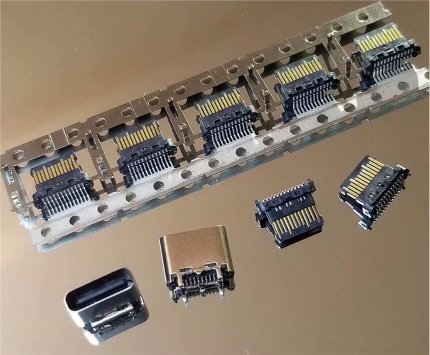 USB 3.1 24PTYPEC 立式貼片母座 6.4H短體 TYPEC立貼插座