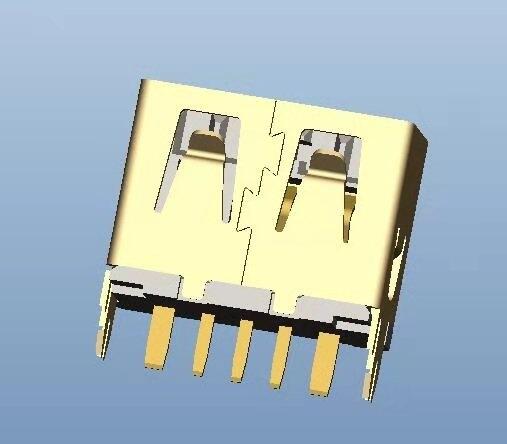 OPPO 5A立式直插母座 A母 5P立式直插10./10.5 快充5A電流插座