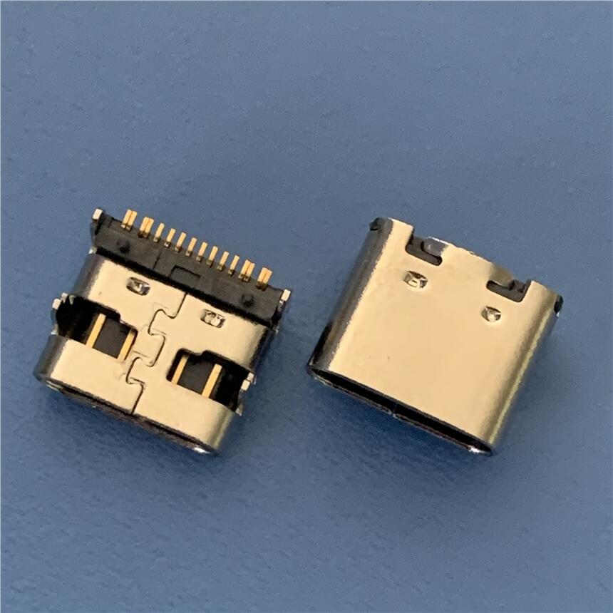TYPE C 16P墊高1.0母座 USB 3.1 16P加高插座 貼板16P USB插座