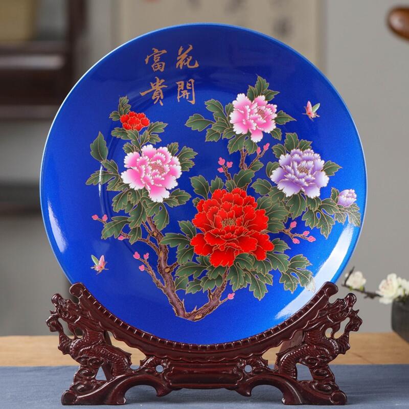 工藝品 裝飾盤子 瓷器紀(jì)念盤定制印LOGO
