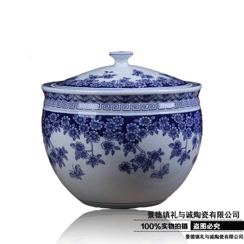 景德鎮(zhèn)陶瓷帶蓋酒缸 中藥缸 米缸雜糧缸