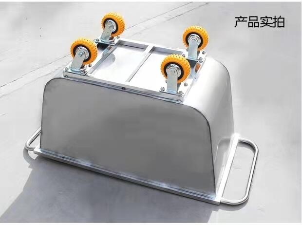 不銹鋼手推飼料車(chē)加厚不銹鋼料車(chē)