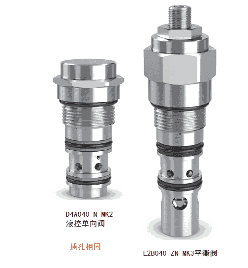 D4A040 N MK2液控單向閥+E2B040 ZN MK3平衡閥