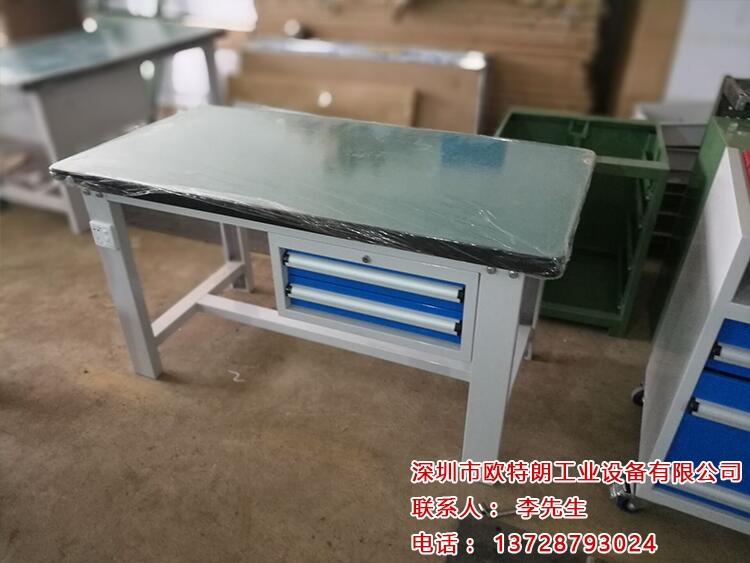 重型工作臺(tái)操作臺(tái)防靜電鉗工桌帶背板燈架試驗(yàn)臺(tái)單柜二抽工作臺(tái)