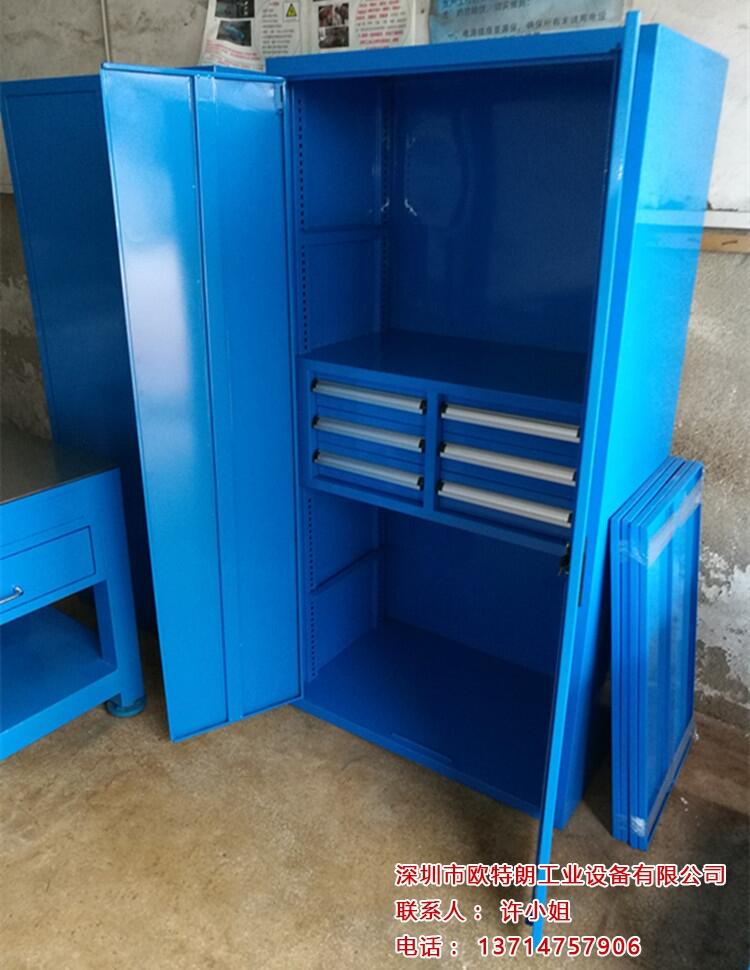 廠家供應(yīng)儲物柜重型置物柜鉗工工具柜雙開門工具柜帶掛板與抽屜