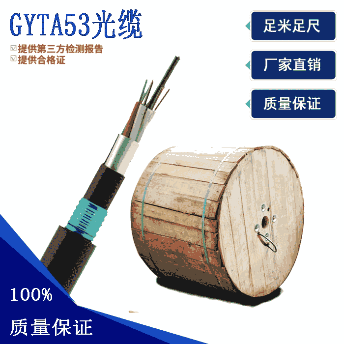GYTA53光纜48芯重鎧裝直埋地埋光纖 GYTA53-48B1國標4-144芯