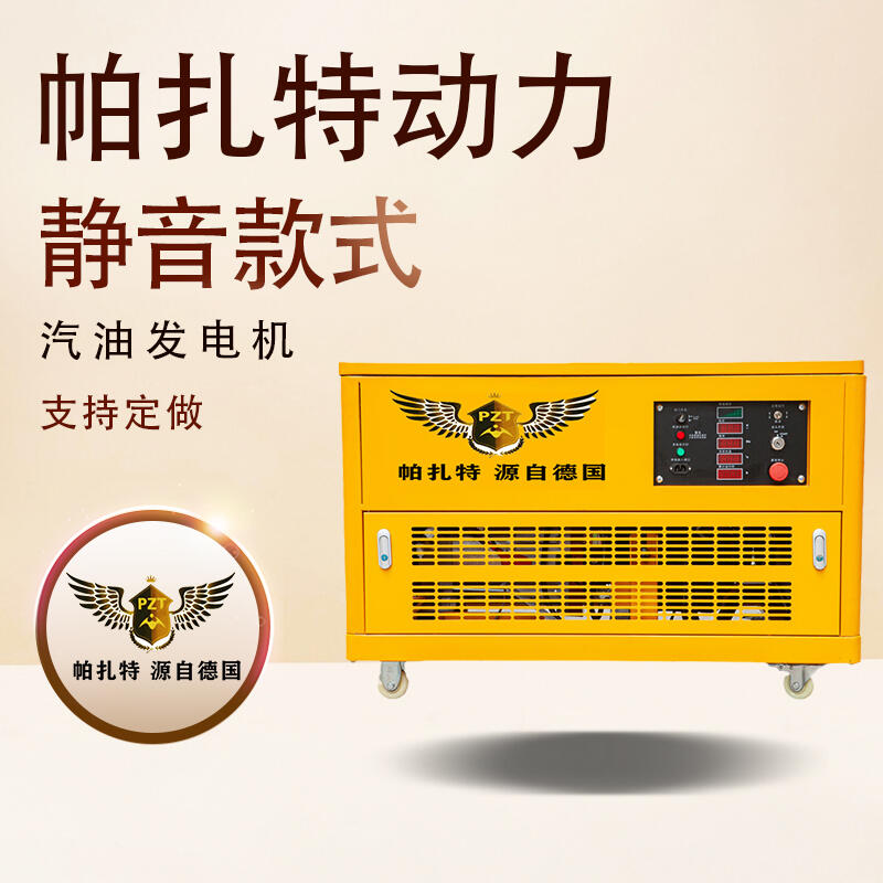帕扎特10KW靜音汽油發(fā)電機(jī) PT10SQ大商場應(yīng)急