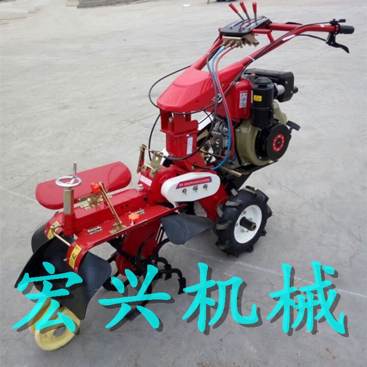 手推式多功能開溝培土機(jī) 畜牧排水開溝機(jī) 大棚蔬菜種植開溝培土機(jī)