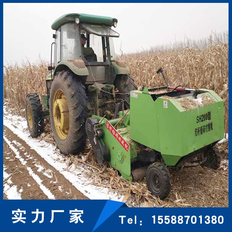 玉米秸稈收割打捆機(jī)視頻    山西秸稈青儲(chǔ)收割粉碎打捆機(jī)