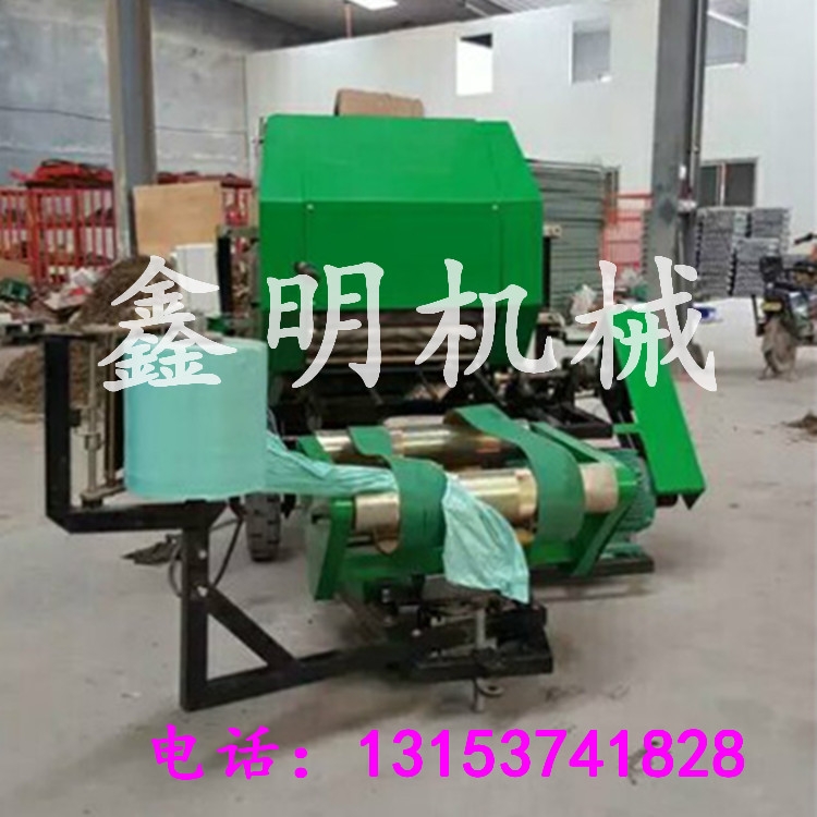 全自動(dòng)打捆包膜機(jī) 飼料打包包膜機(jī) 青儲(chǔ)草料發(fā)酵打包機(jī)視頻