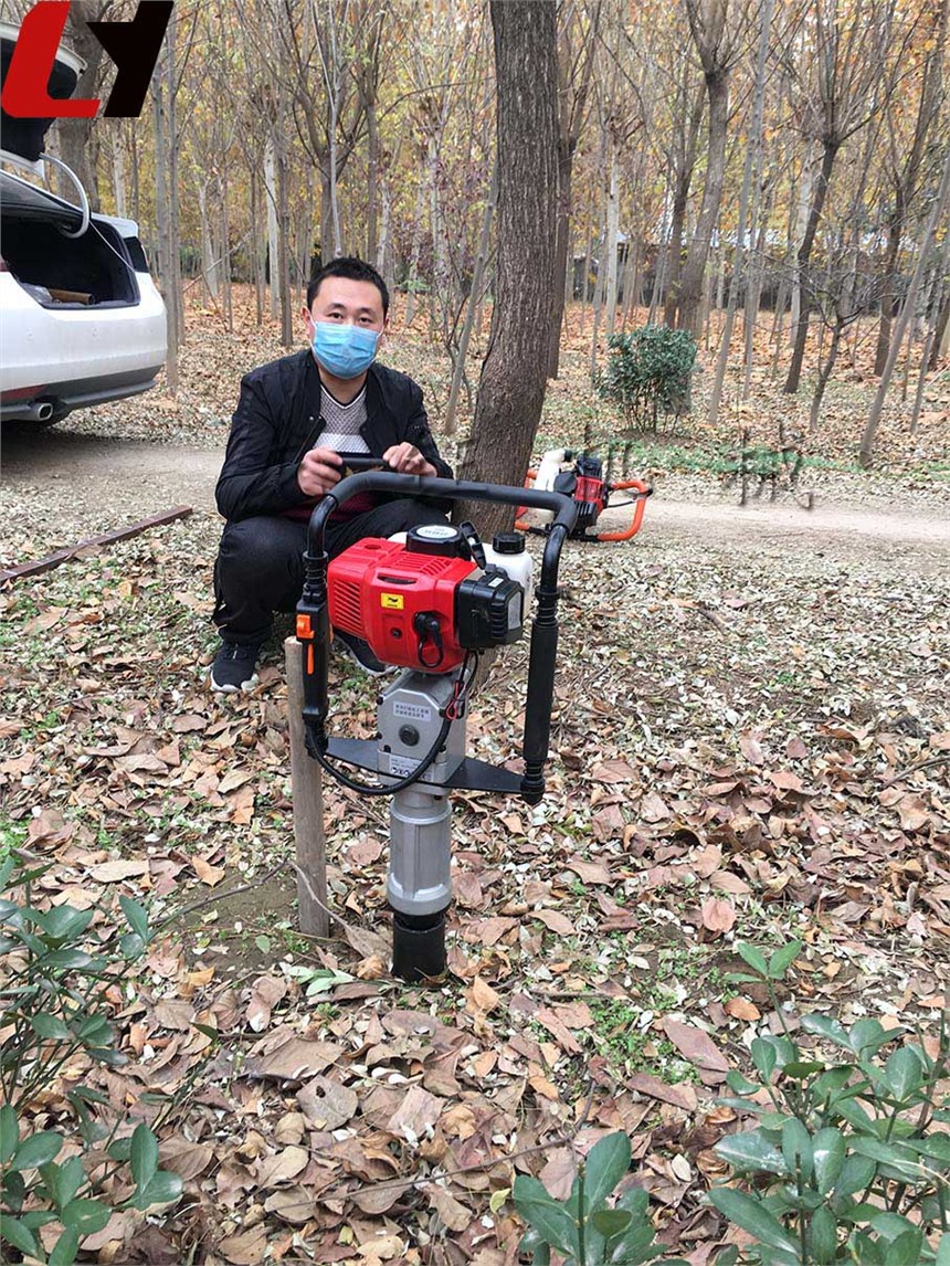 新品便攜式栽樁機(jī) 750型單人操作汽油打樁機(jī)