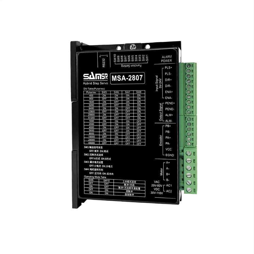山社閉環(huán)總線步進電機驅動器MSA-2807體積小低振動內置微細分全新32位DSP
